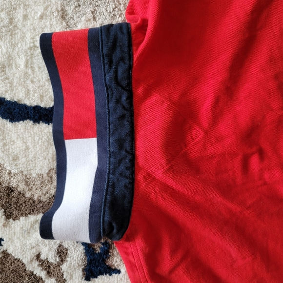 Mens Tommy Hilfiger Red Polo Shirt - Picture 7 of 8
